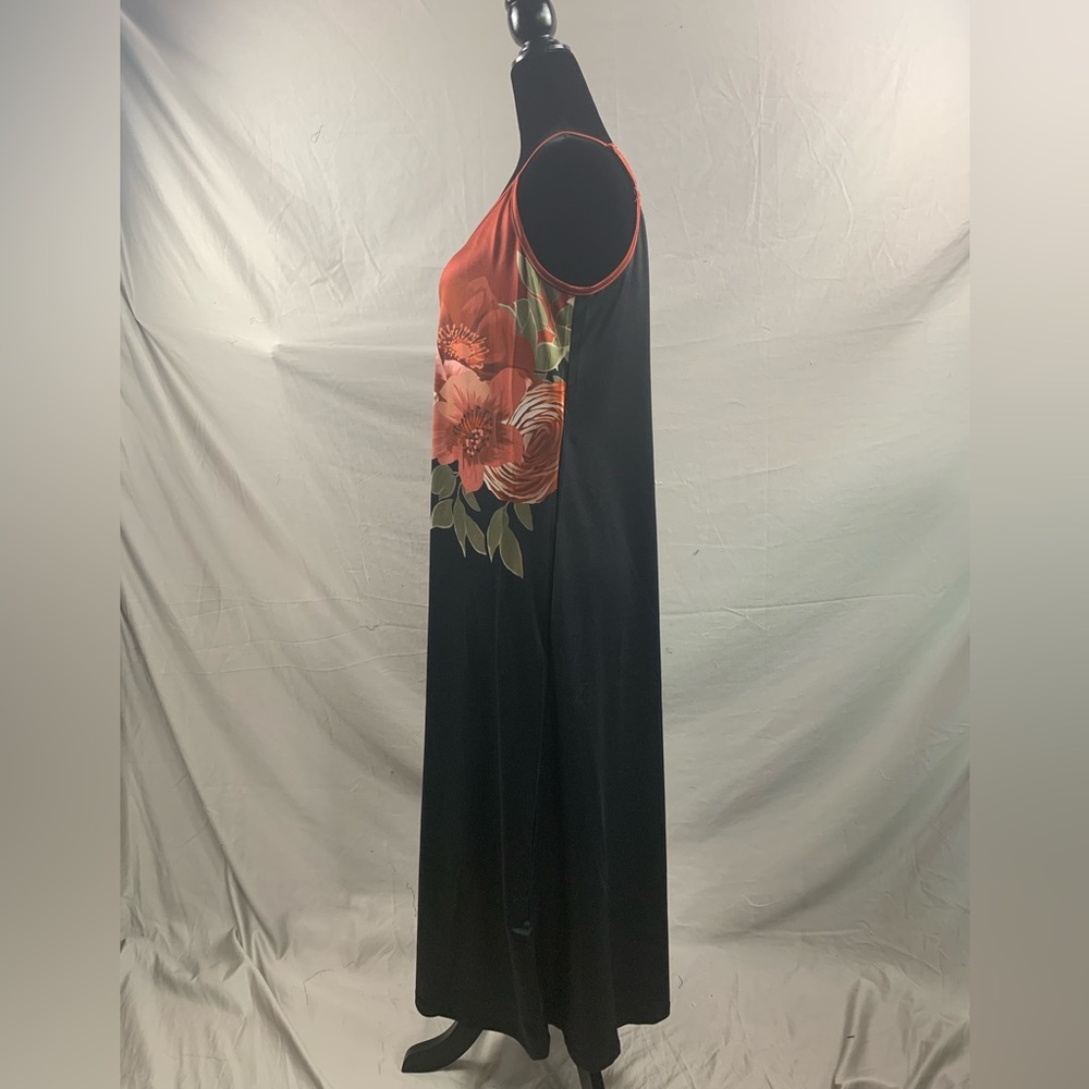 Rust/Black Floral Print Cami Dress - Picture 7 of 9